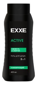 EXXE MEN Мужской гель для душа 2в1 ACTIVE Тонизирующий, 400 мл 4620739986275