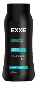 EXXE Гель для душа   МУЖ. 2в1  "Морские минералы" BREEZE, 400 мл 4620739983502
