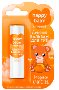 HAPPY BALM  Детский бальзам для губ Медовое Счастье 3,6гр 4610117641186