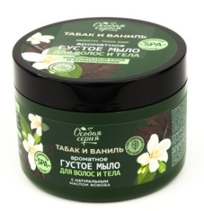 Ароматное густое мыло для волос и тела "Табак и Ваниль, комплексный уход и  ароматерапия" 500мл 4650212709671