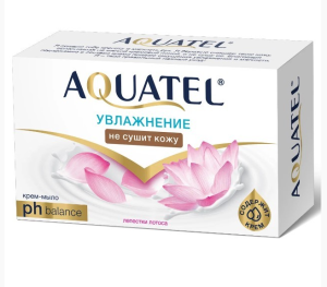 Aquatel Крем-мыло твердое  лепестки лотоса, 90 г в пачке 4601313020325