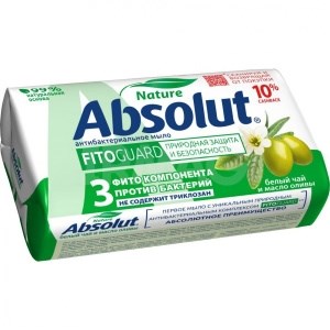 ABSOLUT FitoGuard 90г Белый чай и масло оливы мыло 4601313014492