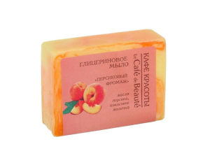 КАФЕ КРАСОТЫ le Cafe de Beaute Мыло глицериновое Персиковый фромаж 100гр 4620762085655