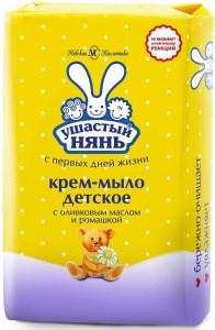 Крем-мыло детское Ушастый нянь с оливковым маслом и ромашкой 90 г 4600697101972