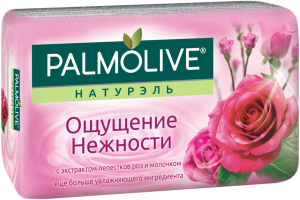 Туалетное мыло Palmolive Натурэль Ощущение нежности с экстрактом лепестков роз и молочком 90 г 8693495032780