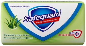 Туалетное мыло Safeguard Нежный уход с Алоэ 90 г 5000174645675