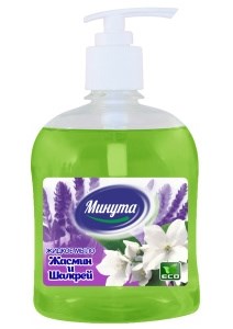 Жидкое мыло Минута с дозатором Жасмин и шалфей 500 мл 4605845005546