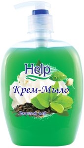 Жидкое мыло Help с дозатором Зеленый чай 500 мл 4605845001401