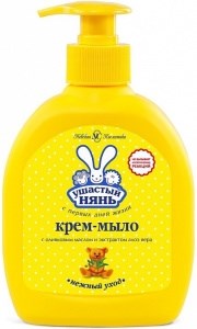 Жидкое крем-мыло детское Ушастый нянь с оливковым маслом и экстрактом алоэ вера 300 мл 4600697122090