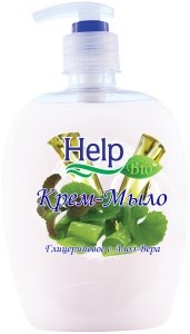 Жидкое мыло Help с дозатором Глицериновое 500 мл 4605845005041