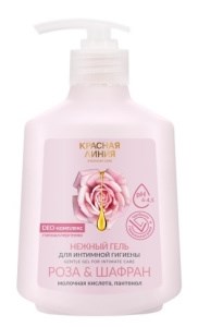 Жидкое Мыло для интисной гигиены Русская Косметика  «Роза и шафран» с аллантоином и молочной кислото 4650212705499