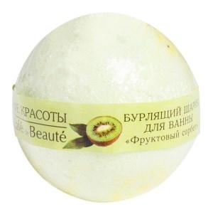 Шар для ванныбурлящий Фруктовый сорбет  Кафе Красоты 120 г 4620762086171