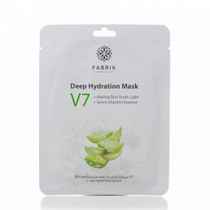 Маска для лица тканевая FABRIK  V7 с экстрактом алоэ 30гр 4631154079558