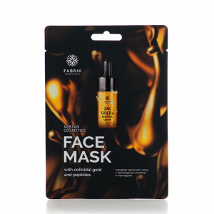 Маска  для лица тканевая FABRIK  с коллоидным золотом и пептидами FACE MASK 30гр * 4631154080516
