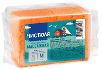 ЧИСТЮЛЯ губка для тела МАССАЖНАЯ прямоугольная размер М 4601892002293