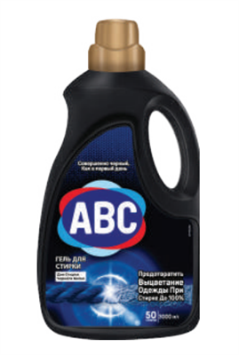 Жидкое моющее средство для стирки ABC Черный 3000 ML x 6 ББ00859
