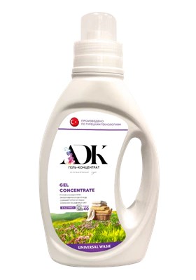 ADK Жидкий стиральный порошок  УНИВЕРСАЛЬНЫЙ "Альпийские луга" 1450мл*9шт ББ01685