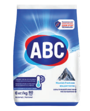 Порошок для стирки белья ABC Свежесть гор 6 KG * 1 ББ02028