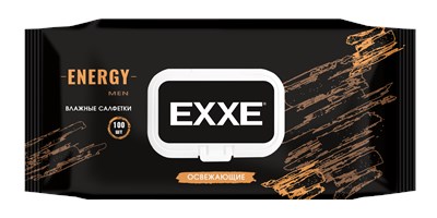 EXXE MEN Влажные салфетки (Микс Energy&Fresh), 100 штук  С0008076