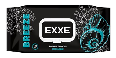 EXXE MEN Влажные салфетки (Микс Breeze&Silver), 120 шт С0008077