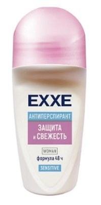 EXXE женский дезодорант антиперспирант Sensitive Защита и свежесть, 50 мл (ролик) С0007330