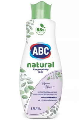 Кондиционер для белья натуральный ABC Зеленый цветок 1 LT x 12 ББ02095