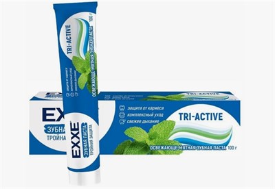 EXXE Зубная паста Тройная защита tri-active, 100г (24) С0008110