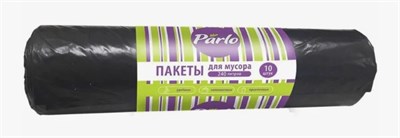 PARLO пакеты для мусора 240 литров, 10 штук (ЧЕРНЫЕ) С0007155