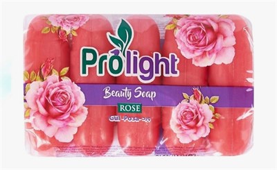 Мыло туалетное с увлажняющим кремом PROLIGHT 1+1 Розовая мечта, 4Х80 гр. (эко-пак) ББ01626