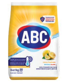 Порошок для стирки белья АВС Лимон 3000 GR * 6 ББ00173