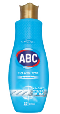 Жидкое моющее средство для стирки ABC Блестящий белый 1500 ML x 9 ББ00852