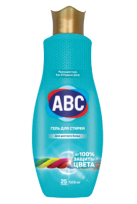 Жидкое моющее средство для стирки ABC Для цветной 1500 ML x 9 ББ00856