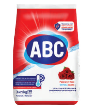 Порошок для стирки белья ABC Роза 3000 GR * 6 ББ01061
