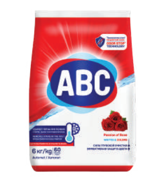 Порошок для стирки белья ABC Роза 6 KG * 1 ББ01063