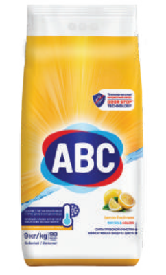 Порошок для стирки белья АВС Лимон 9000 GR x 1 ББ01076