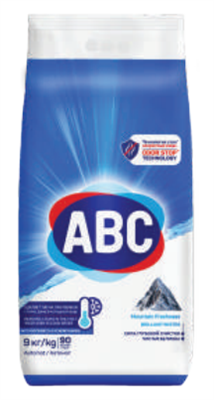 Порошок для стирки белья АВС Свежесть гор 9000 GR x 1 ББ01078
