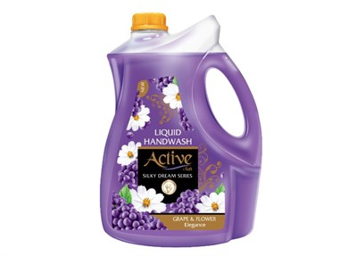 ACTIVE ИРАН / Жидкое мыло жемчужное, с соевым белком и витамином E "Цветочный соблазн",Purple 3750 м ББ01302