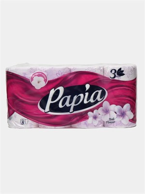 Т/Бумага PAPIA "Цветы Бали" 3сл/8рул/7бл. в уп ББ01647