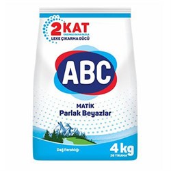 Порошок для стирки белья ABC Свежесть гор 4 KG * 4 ББ01068 - фото 14128