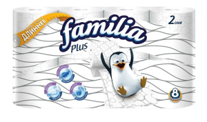 Туалетная бумага FAMILIA PLUS Белая  8 шт 4604857000150