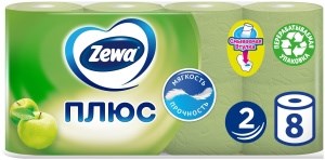 Туалетная бумага Zewa Яблоко 2 слоя 8 рулонов 4605331046305