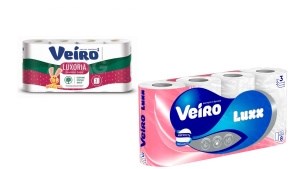 Туалетная бумага Veiro Luxoria Белая 3 слоя 8 рулонов 4607075793620