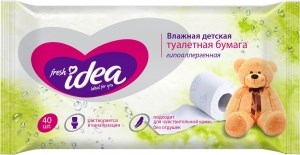 Туалетная бумага влажная Fresh idea Детская 40 штук 4620739975231