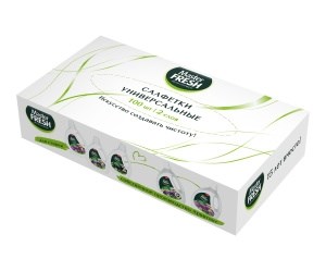 Master FRESH салфетки бумажные в коробочке, 100 шт, сложение нон-стоп, вытяжные 4620739982680