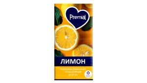PREMIAL Платочки бумажные трехслойные белые с ароматом лимона 4640072351981