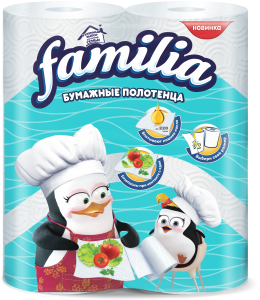 Бумажные полотенца Familia Белые 2 слоя 2 рулона 4604857000259