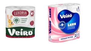 Veiro Полотенца бумажные ролевое Luxoria 3-слойные Белые 2 рулона 4670024935259