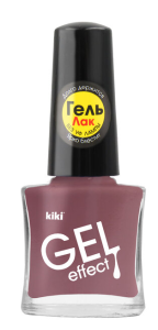 Лак для ногтей KIKI Gel effect тон  072 каштановый 4673746082836