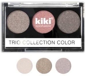 Тени KIKI Shadow Trio Collection Color 104 Кремовый, Оливковый, Какао 4673746082027