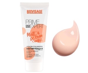 LUXVISAGE Основа под макияж матирующая  PRIME EXPERT Matt & sebum control Персиковый 4811329034777